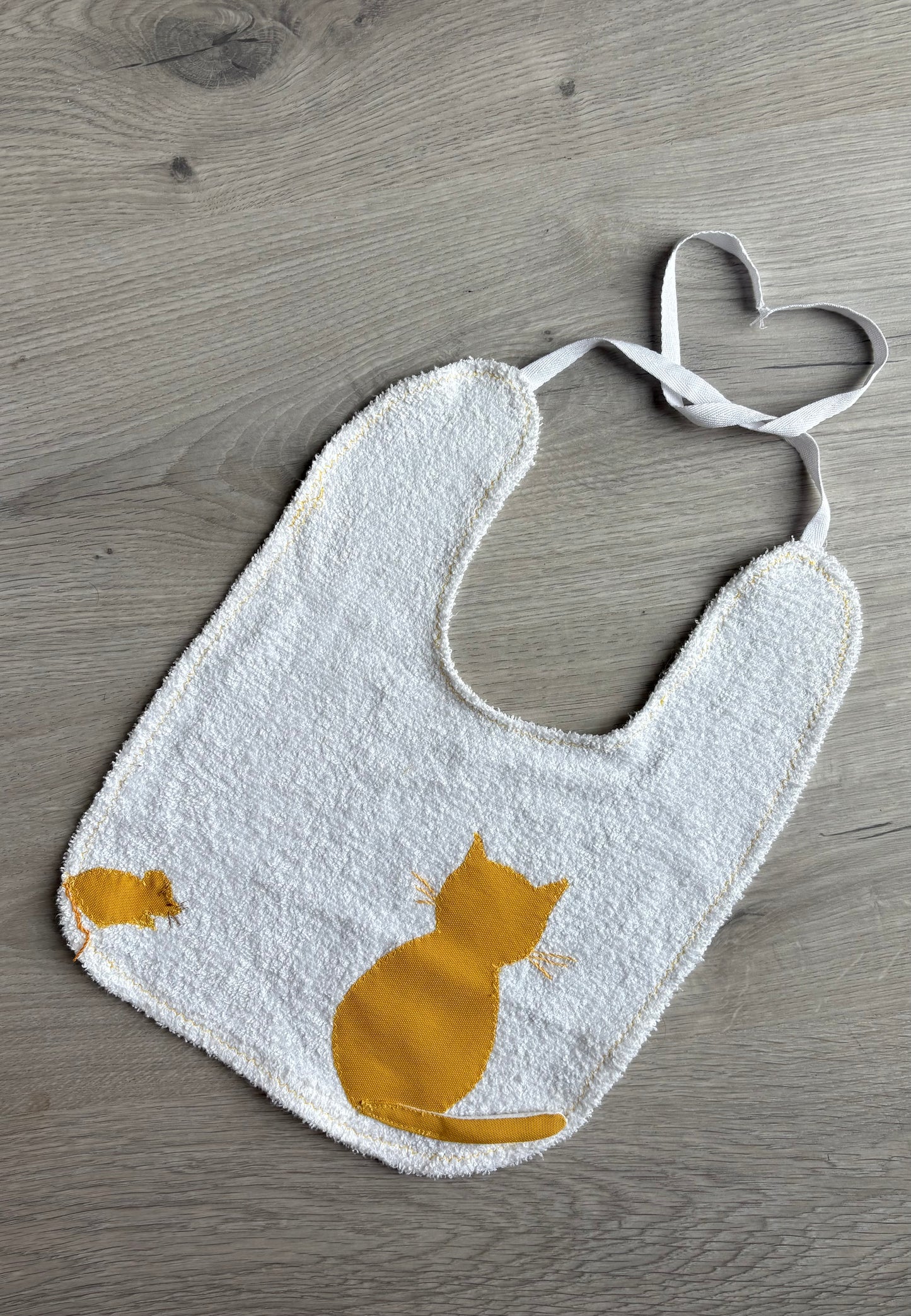 Bavoir "le chat et la souris"