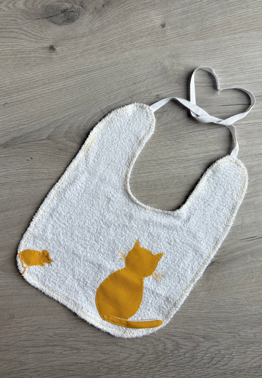 Bavoir "le chat et la souris"